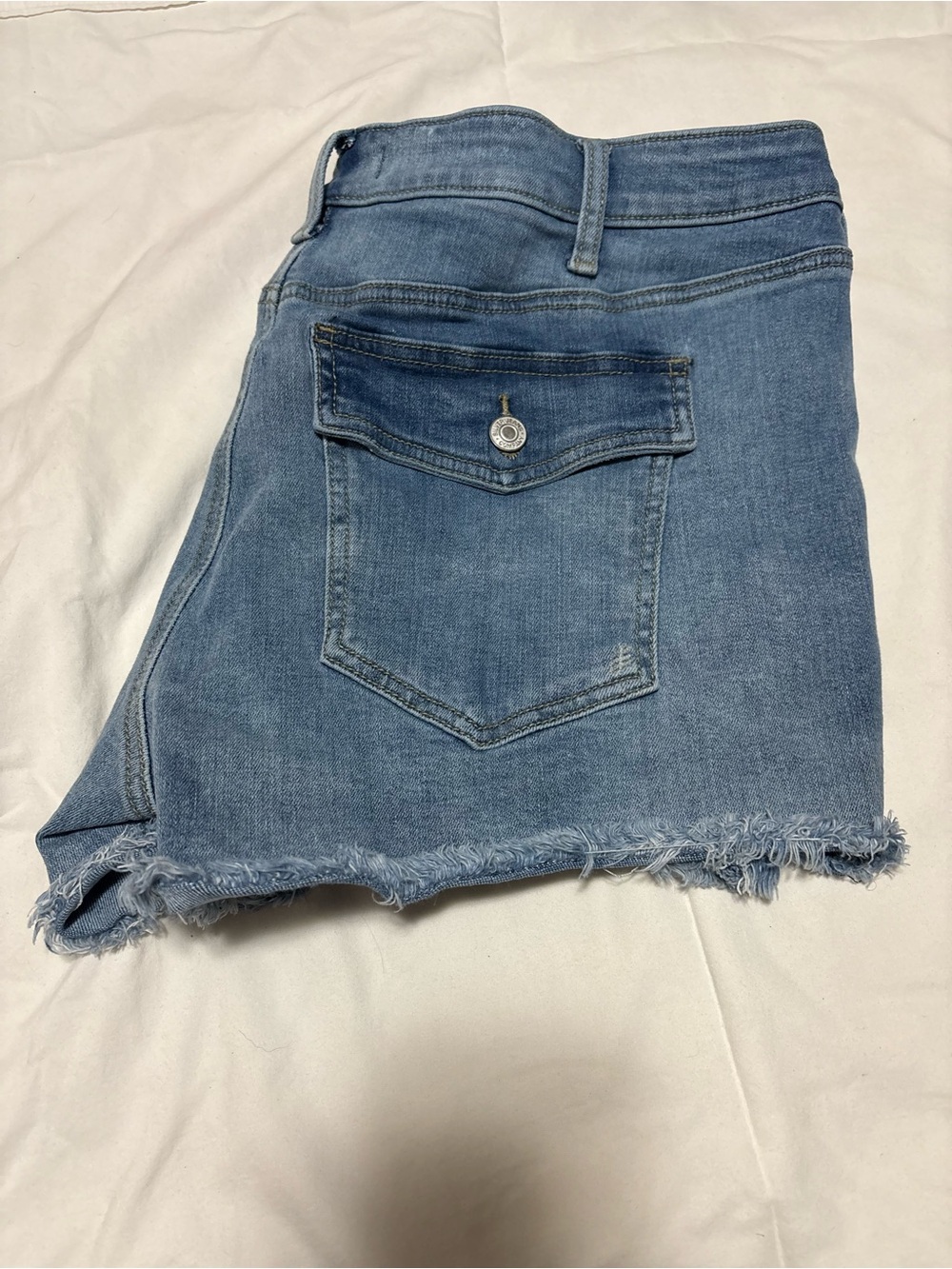 Silver Jeans Light Blue Frayed Hem Denim Shorts